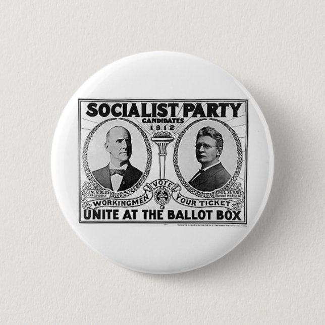 Debs 1912 - Seidel Button (Vorderseite)