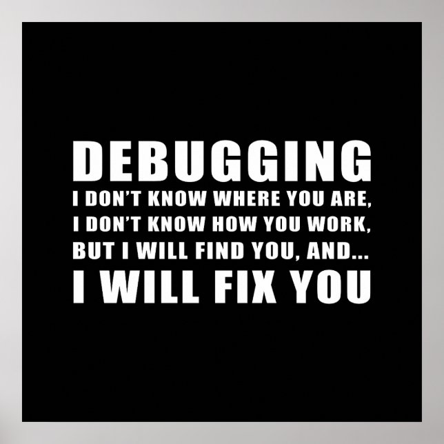Debuggen Poster (Vorne)