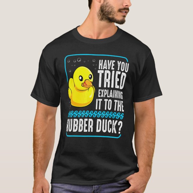 Debuggen von Webcoder-Programmierern für Rubber-Du T-Shirt (Vorderseite)