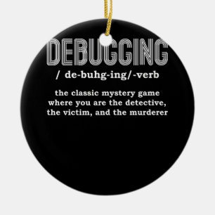 Debugger D für Entwickler-Software Keramik Ornament