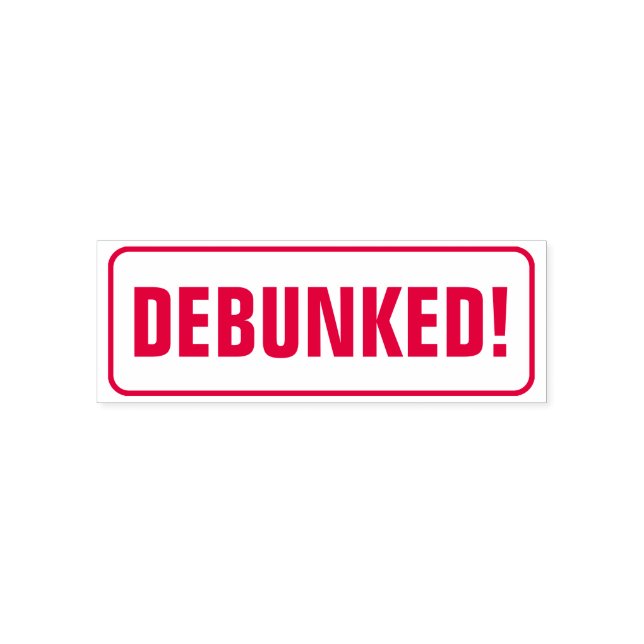 "DEBUNKED!" + Runde Ecken Rechteck Permastempel (Design)