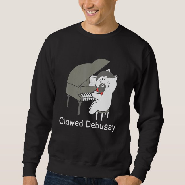 Debussy Cat Piano Classic Music Composer Sweatshirt (Vorderseite)