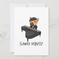 Debussy Piano Player Cat Pun Fun Geschenk