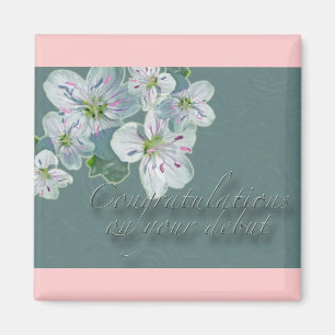 Debut Glückwunsch Frühlingsbeauty Wildblume Magnet