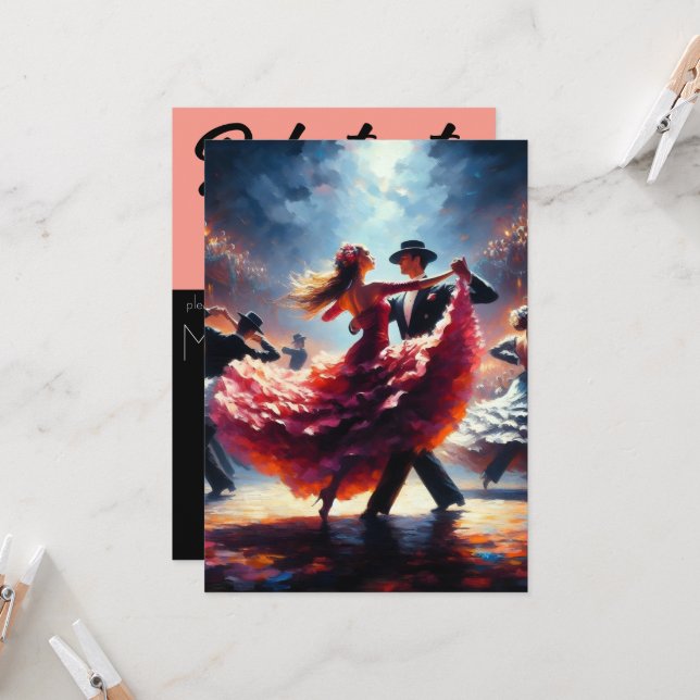 Debutante Ball Cotillion Ballroom tanzen Einladung (Vorderseite/Rückseite Beispiel)