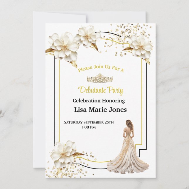 Debutante-Party Einladung (Vorderseite)