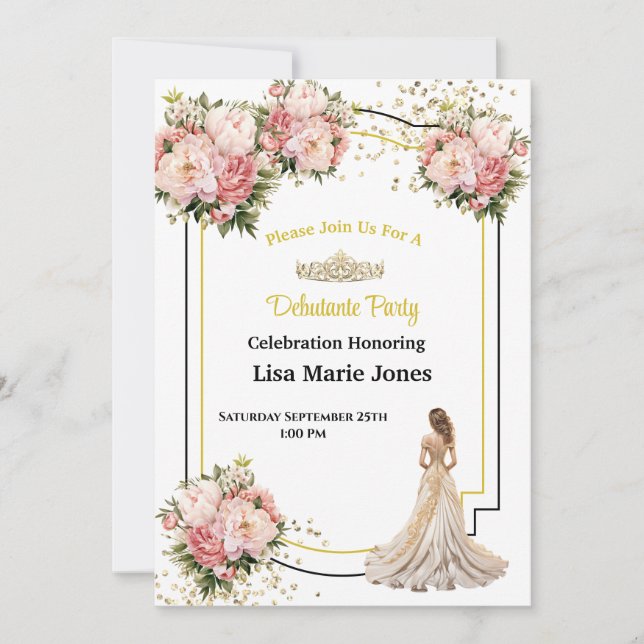 Debutante-Party Einladung (Vorderseite)