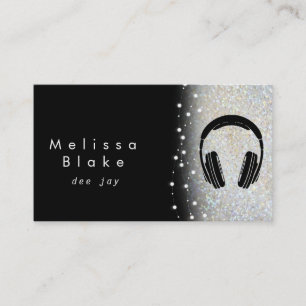 Deca Jay silber Schatten Imitate Glitzer Visitenkarte