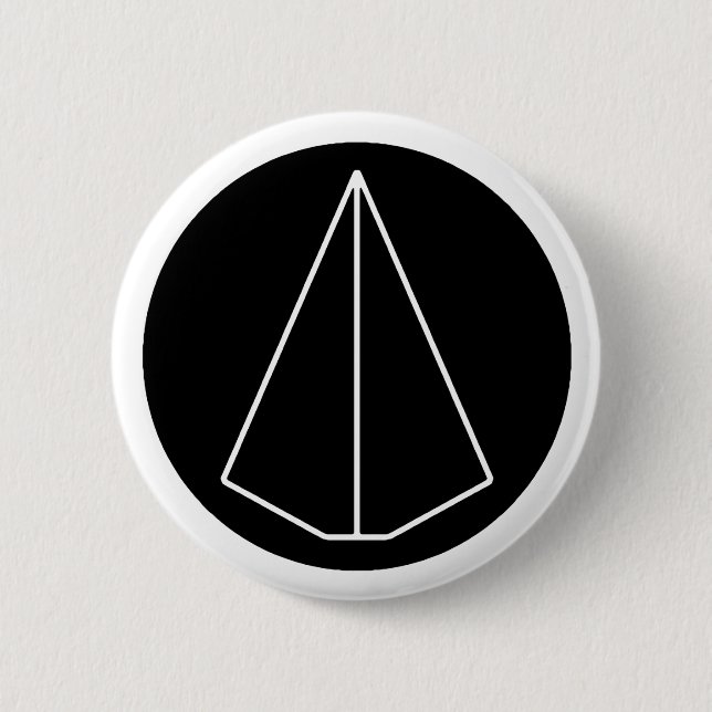 DECA-SYMBOL - PAPIERflugzeug Button (Vorderseite)