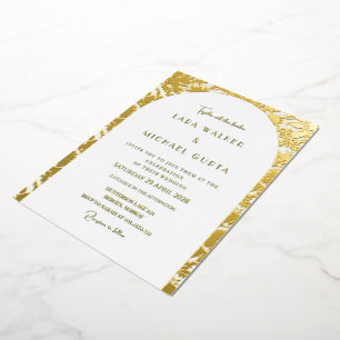 Decadent Arch Gold Foiled Wedding Einladung