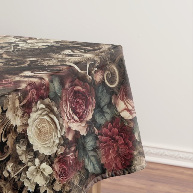 Decadent Devilry - Gothic Large Pattern Tischdecke (Beispiel)