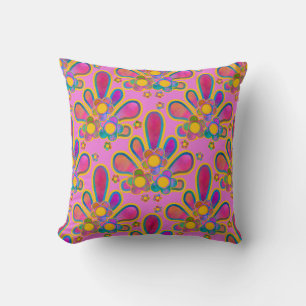 Decadent Guilded Retro Watercolor Ploomf bei Sonne Kissen