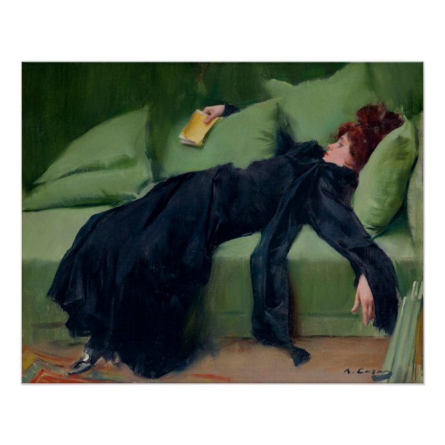 Decadent young woman. After the dance Poster (Vorderseite)