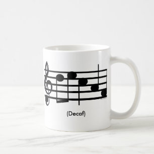 "Decaf" dreifacher Clef-Tasse Kaffeetasse