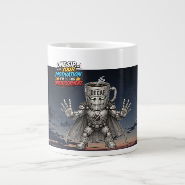 Decaf-Zerstörer – Der Energie-Dieb Jumbo-Tasse (Vorderseite)