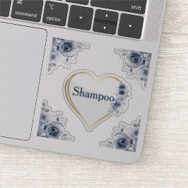 Decal 3" x3" Blauer Flora Shampoo Aufkleber