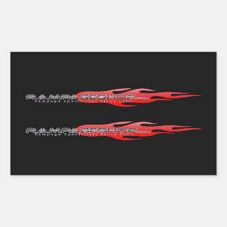 Decal/Aufkleber - Mittelschwarz x 8 Rechteckiger Aufkleber