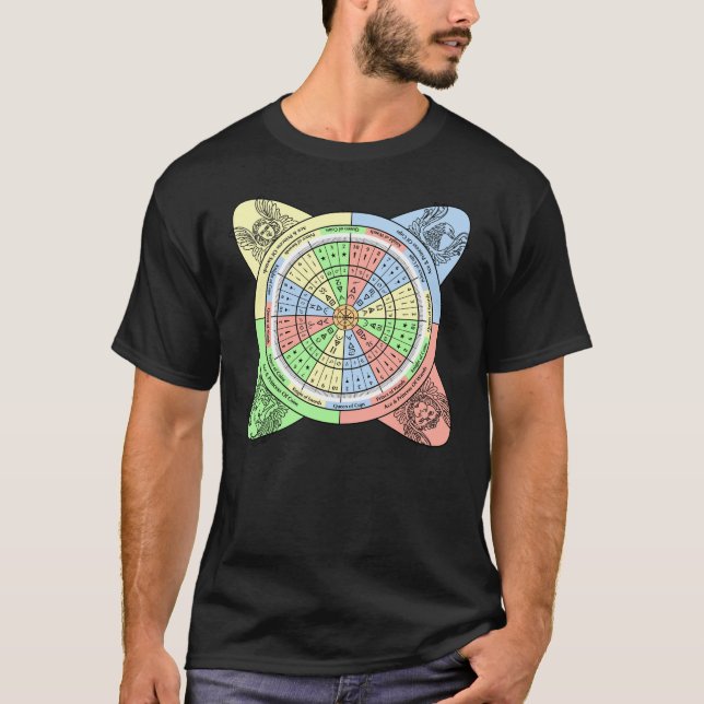 Decan Wheel für Tarot mit Court Cards T-Shirt (Vorderseite)