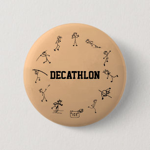 Decathlon Stickman Track und Field Athletics Button