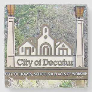 Decatur Georgia Untersetzer, Stadt Decatur Steinuntersetzer