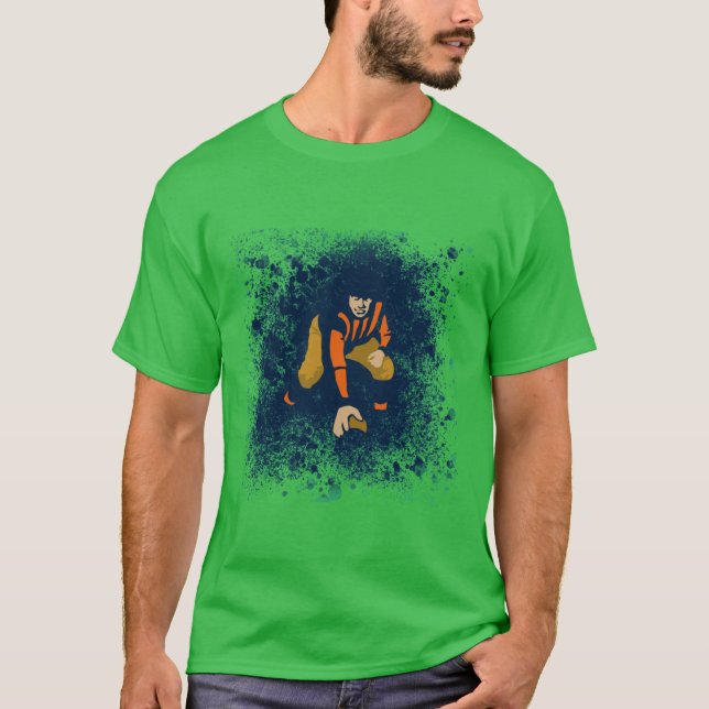 Decatur Staley Abstract Football Player T-Shirt (Vorderseite)