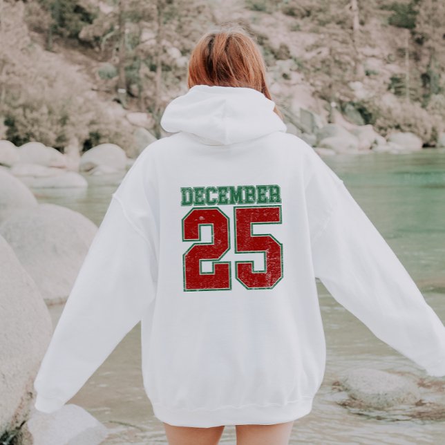 December 25 Jersey Athletic Style Christmas Hoodie (Von Creator hochgeladen)