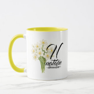 December Birth Flower Mug – Elegant Narcissus Gift Tasse