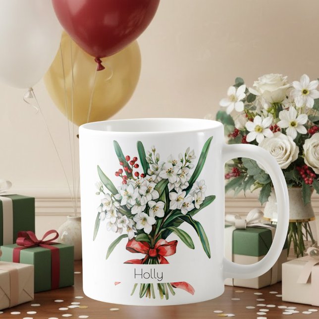 December Birth Flower Mug | Hollies Kaffeetasse (Von Creator hochgeladen)