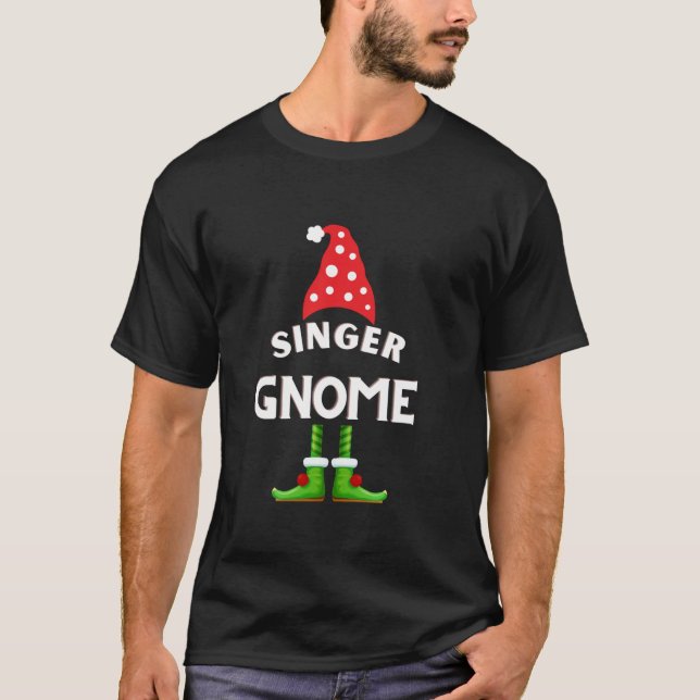 December Holidays Family Fashion Gnomes Singing Mu T-Shirt (Vorderseite)