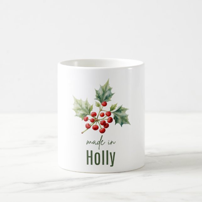 December-Stechpalmen-Blumen-Tasse | Kaffeetasse (Mittel)
