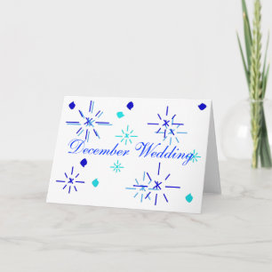 December Wedding Blank Card - Customizable Feiertagskarte