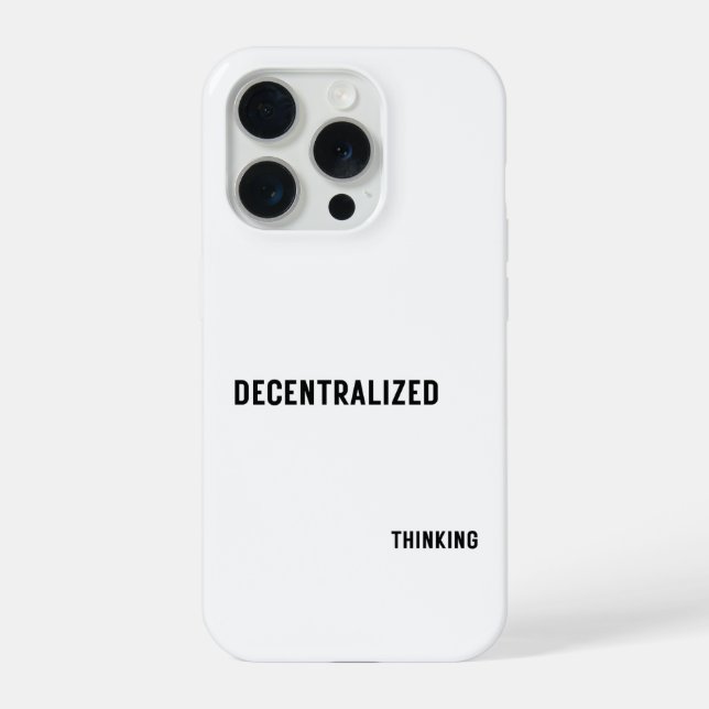 Decentralized Thinking Phone Case for Minimalist  iPhone Hülle (Rückseite)