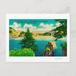 Deception Pass Bridge, Fidalgo und Whidby Island Postkarte