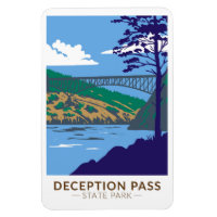 Deception Pass Staat Park Bridge Washington Retro