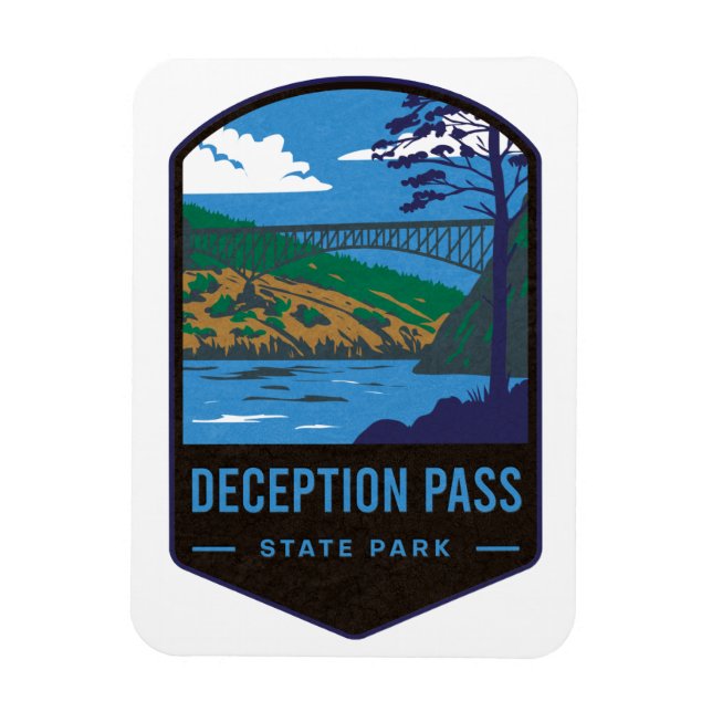 Deception Pass Staat Park Magnet (Vertikal)