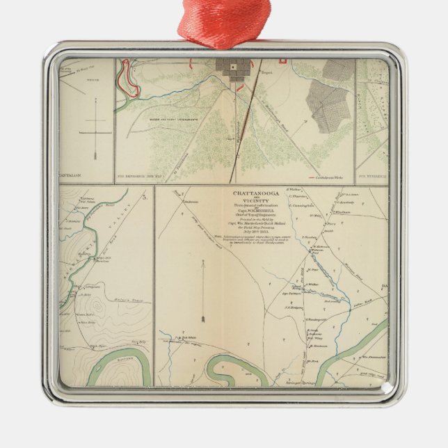 Decherd, Manchester, Tullahoma, Jaspis Silbernes Ornament (Vorne)