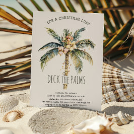Deck das Palms Weihnachts-Luau-Party Einladung