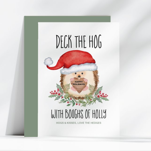 Deck den Hog Igel Santa Holly Weihnachten (Von Creator hochgeladen)