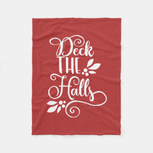Deck der Hallen Typografie Holidays Fleecedecke