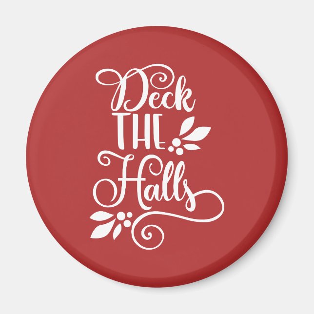 Deck der Hallen Typografie Holidays Magnet (Vorne)