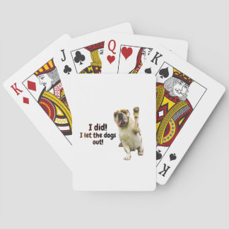 Deck der Spielkarten mit einem Bulldog