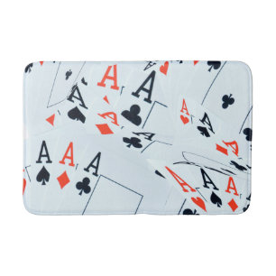 "Deck des Schicksals: Ebenen in einem Poker-Shuffl Badematte