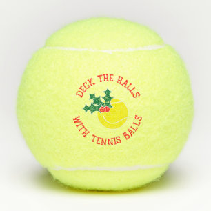 Deck die Hallen mit Tennisbälle Weihnachten