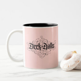 Deck die Hallen Moderne Weihnachten Rosa Schwarz Zweifarbige Tasse