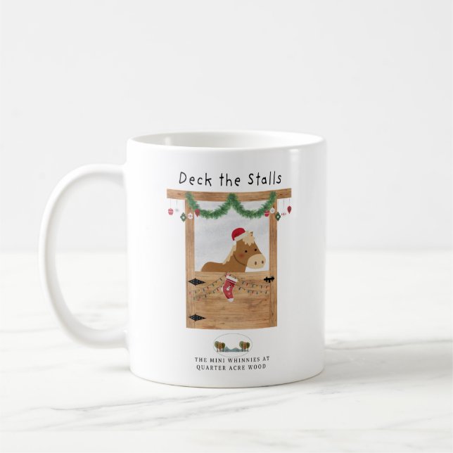 Deck die Weihnachts-Pony-Tasse in den Ständen Kaffeetasse (Links)