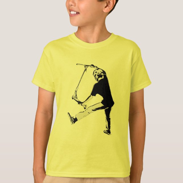 Deck Grabbing - Stunt Scooter Trick T-Shirt (Vorderseite)