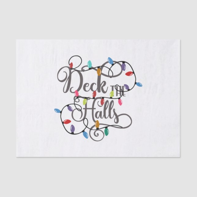 Deck Hallen Weihnachten Seidenpapier (Vorderseite)