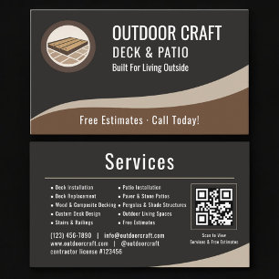 Deck & Patio QR-Code Professional Visitenkarte