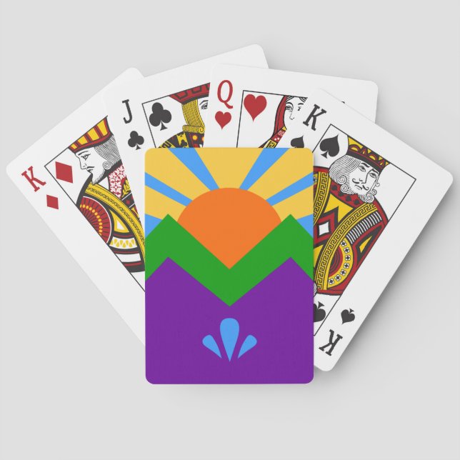 Deck Playing Cards with Flag of Manitou Springs Spielkarten (Rückseite)
