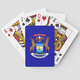 Deck Playing Cards with Flag of Michigan Spielkarten